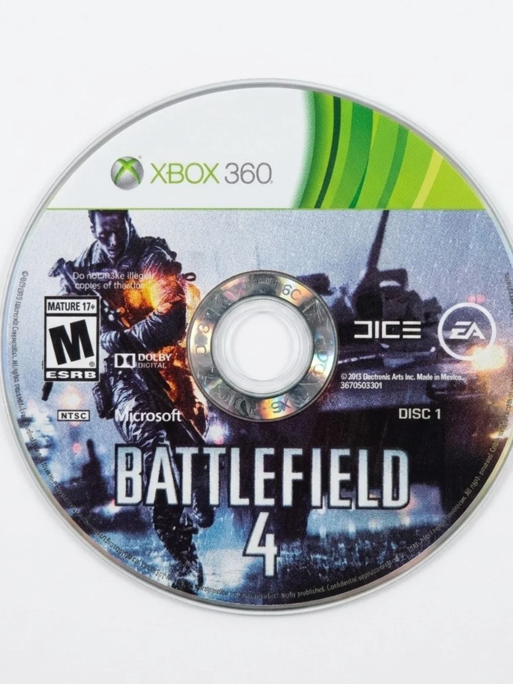 Battlefield 4 Xbox 360 Disc 1 Game EA DICE Shooter